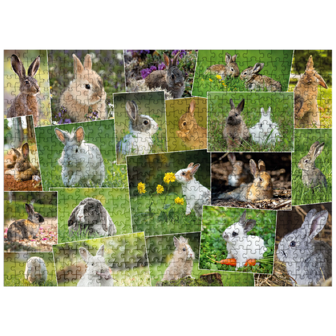 puzzleplate Bunnies & Rabbits - Collage No. 3 500 Jigsaw Puzzle