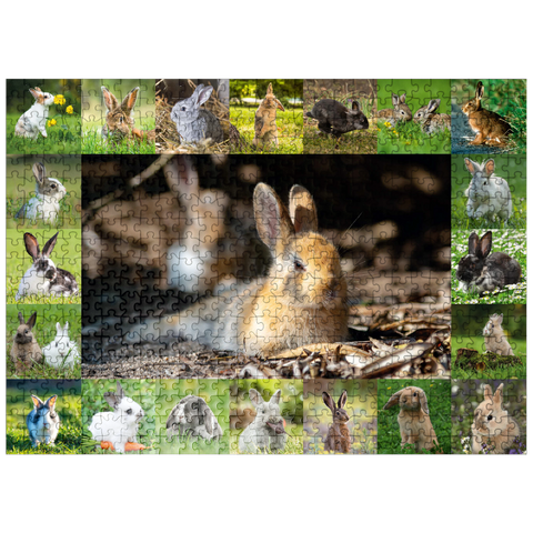 puzzleplate Bunnies & Rabbits - Collage No. 4 500 Jigsaw Puzzle