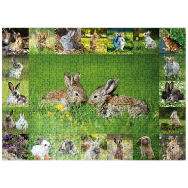 puzzleplate Bunnies & Rabbits - Collage No. 5 500 Jigsaw Puzzle