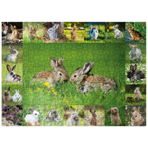 puzzleplate Bunnies & Rabbits - Collage No. 5 500 Jigsaw Puzzle
