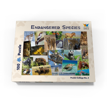 Endangered species - Collage No. 1 100 Jigsaw Puzzle box view1