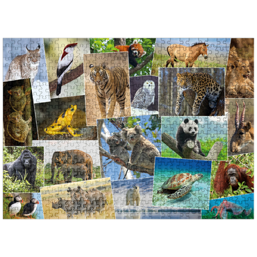 puzzleplate Endangered species - Collage No. 1 500 Jigsaw Puzzle