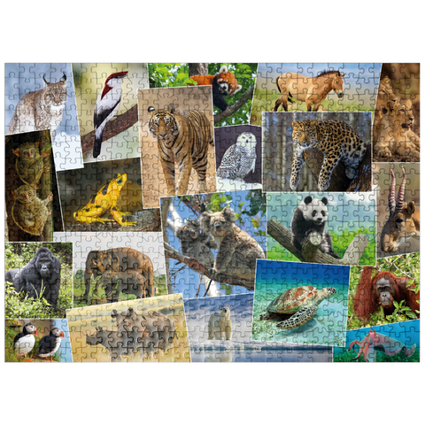 puzzleplate Endangered species - Collage No. 1 500 Jigsaw Puzzle