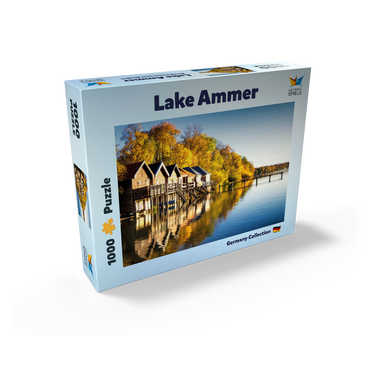 Ammersee - boathouses in Stegen - Bavaria 1000 Jigsaw Puzzle box view1