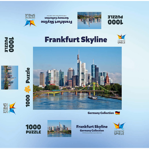 Frankfurt skyline 1000 Jigsaw Puzzle box 3D Modell