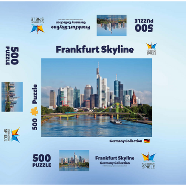 Frankfurt skyline 500 Jigsaw Puzzle box 3D Modell