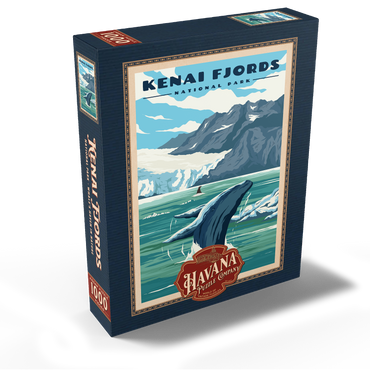 Kenai Fjords National Park - Whale's Haven in Nature, Vintage Travel Poster 1000 Jigsaw Puzzle box view1