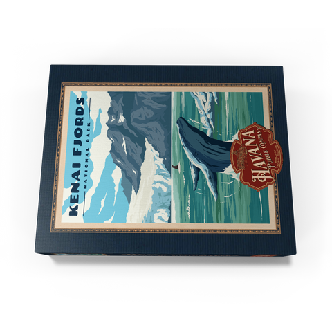 Kenai Fjords National Park - Whale's Haven in Nature, Vintage Travel Poster 500 Jigsaw Puzzle box view1