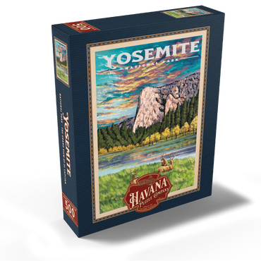 Yosemite National Park - The Grand View of El Capitan, Vintage Travel Poster 500 Jigsaw Puzzle box view1