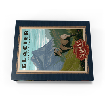 Glacier National Park - Where the Bighorn Sheep Roam, Vintage Travel Poster 1000 Jigsaw Puzzle box view1