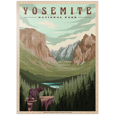 puzzleplate Yosemite National Park - Yosemite Valley, Vintage Travel Poster 1000 Jigsaw Puzzle
