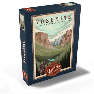 Yosemite National Park - Yosemite Valley, Vintage Travel Poster 100 Jigsaw Puzzle box view1
