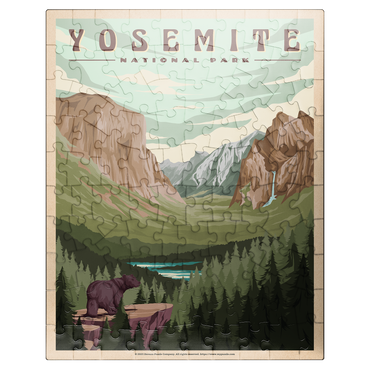 puzzleplate Yosemite National Park - Yosemite Valley, Vintage Travel Poster 100 Jigsaw Puzzle