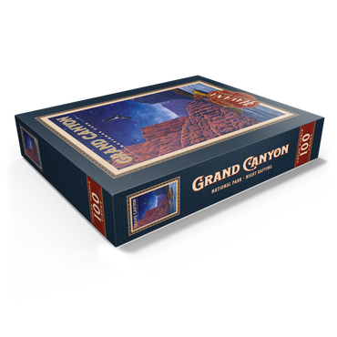 Grand Canyon National Park - Night Rafting, Vintage Travel Poster 100 Jigsaw Puzzle box view1