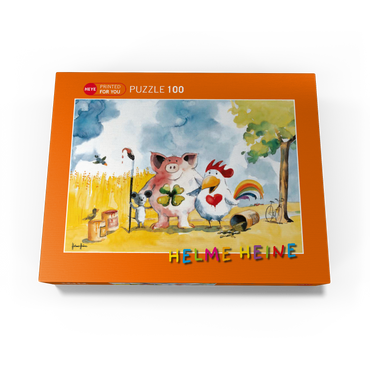 With Ice - Heine Three friends and an ice cream - Helme Heine 100 Jigsaw Puzzle box view1