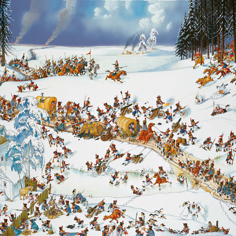 Napoleon's Winter - Jean-Jacques Loup - Cartoon Classics 1000 Jigsaw Puzzle 3D Modell