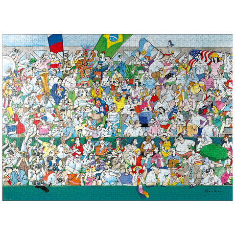 puzzleplate Sports Fans I (Brazil) - Blachon - Cartoon Classics 1000 Jigsaw Puzzle