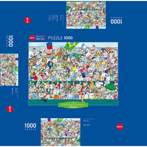 Sports Fans I (Brazil) - Blachon - Cartoon Classics 1000 Jigsaw Puzzle box 3D Modell