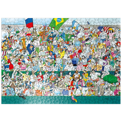 puzzleplate Sports Fans I (Brazil) - Blachon - Cartoon Classics 500 Jigsaw Puzzle