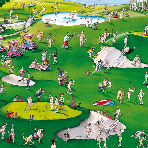 Golfer's Paradise - Blachon - Cartoon Classics 1000 Jigsaw Puzzle 3D Modell