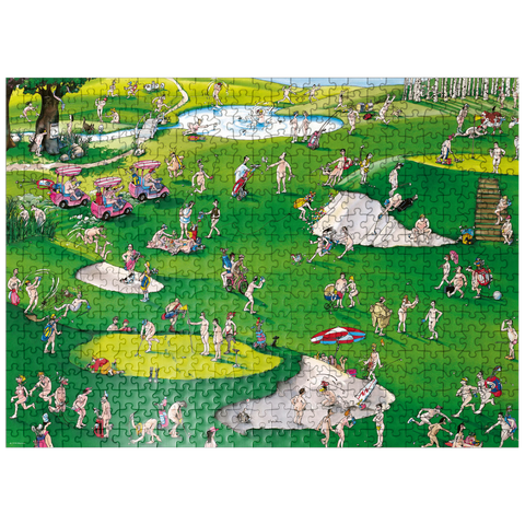 puzzleplate Golfer's Paradise - Blachon - Cartoon Classics 500 Jigsaw Puzzle
