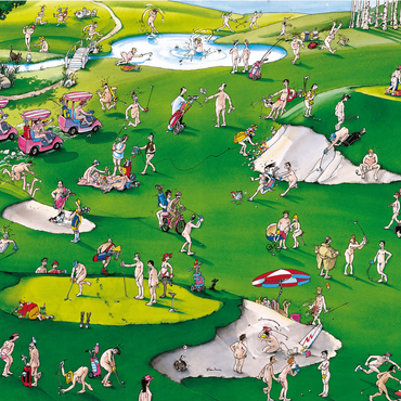 Golfer's Paradise - Blachon - Cartoon Classics 500 Jigsaw Puzzle 3D Modell