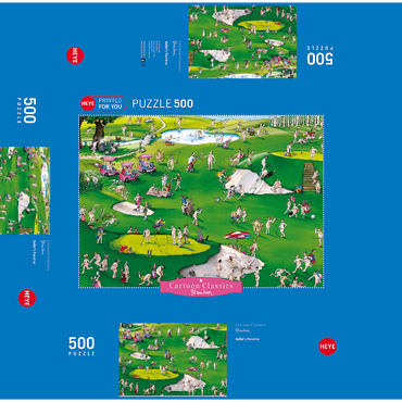 Golfer's Paradise - Blachon - Cartoon Classics 500 Jigsaw Puzzle box 3D Modell