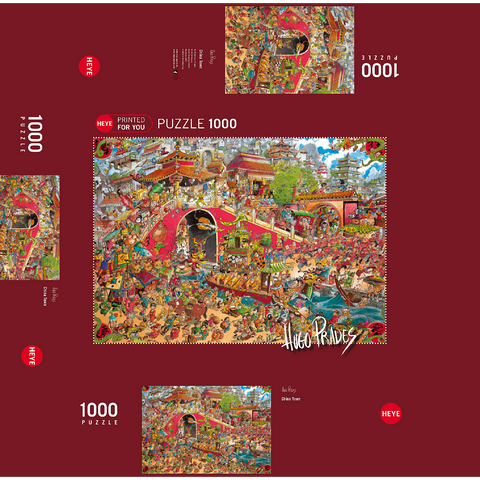 China Town - Hugo Prades 1000 Jigsaw Puzzle box 3D Modell