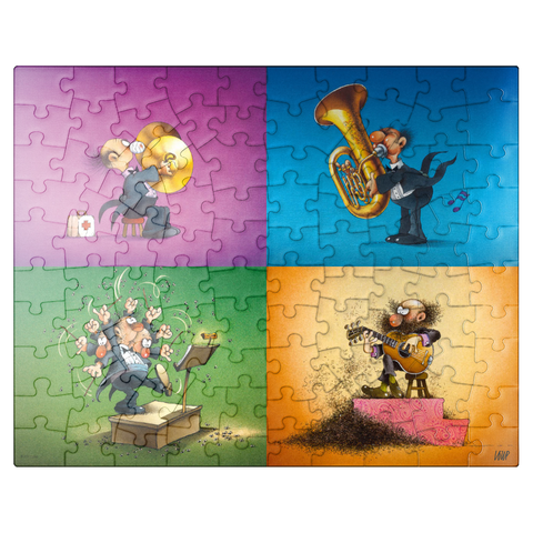 puzzleplate Musicians - Jean-Jacques Loup - Cartoon Classics 100 Jigsaw Puzzle