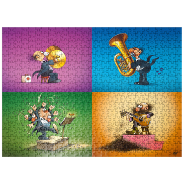 puzzleplate Musicians - Jean-Jacques Loup - Cartoon Classics 500 Jigsaw Puzzle
