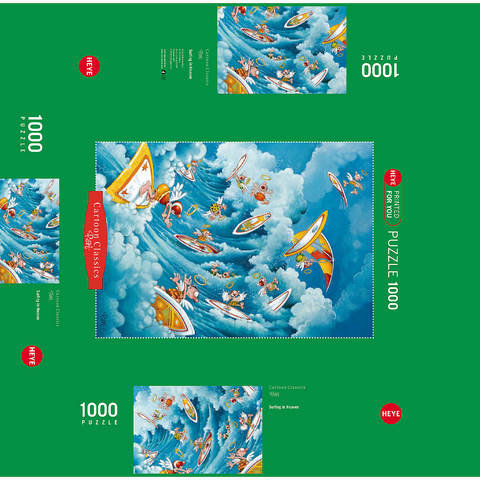 Surfing in Heaven - Michael Ryba - Cartoon Classics 1000 Jigsaw Puzzle box 3D Modell