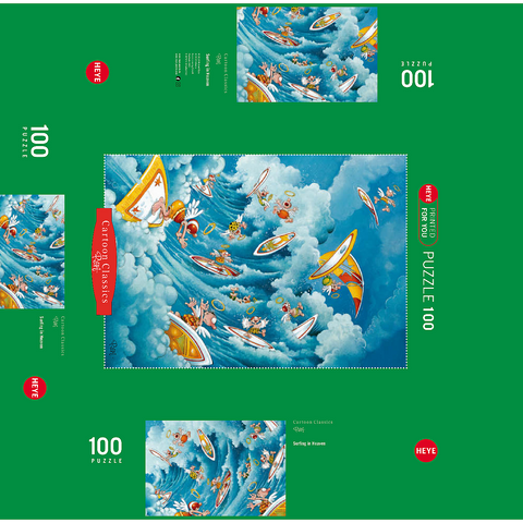 Surfing in Heaven - Michael Ryba - Cartoon Classics 100 Jigsaw Puzzle box 3D Modell