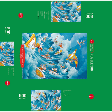 Surfing in Heaven - Michael Ryba - Cartoon Classics 500 Jigsaw Puzzle box 3D Modell
