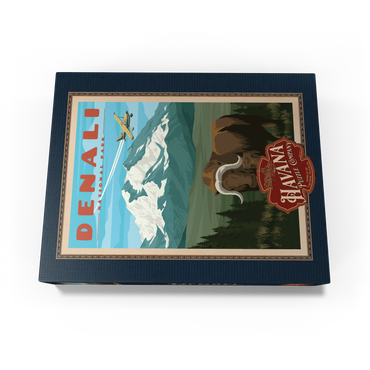Denali National Park - Wild Denali Musk Ox, Vintage Travel Poster 500 Jigsaw Puzzle box view1