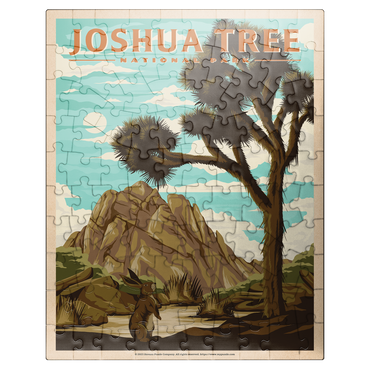 puzzleplate Joshua Tree National Park - Where Trees Thrive in the Desert, Vintage Travel Poster 100 Jigsaw Puzzle