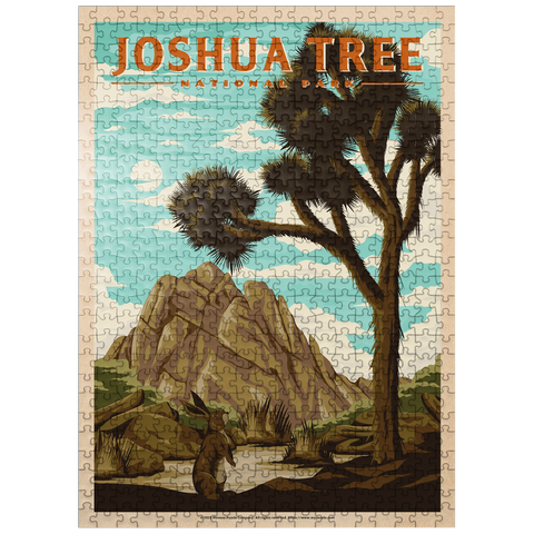 puzzleplate Joshua Tree National Park - Where Trees Thrive in the Desert, Vintage Travel Poster 500 Jigsaw Puzzle