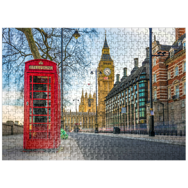 puzzleplate Red telephone box with Big Ben in London 500 Jigsaw Puzzle