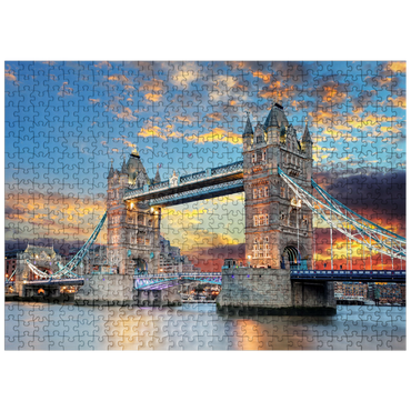 puzzleplate Tower Bridge in London at sunset 500 Jigsaw Puzzle