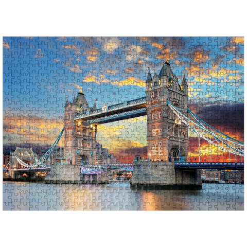 puzzleplate Tower Bridge in London at sunset 500 Jigsaw Puzzle