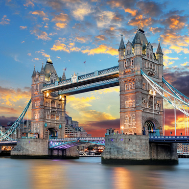 Tower Bridge in London at sunset 500 Jigsaw Puzzle 3D Modell