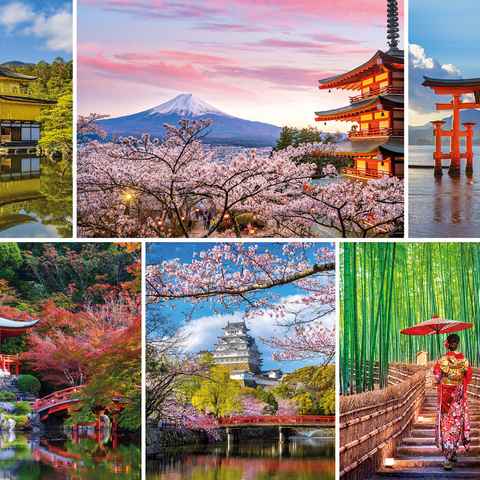 Sights in Japan - Mount Fuji 1000 Jigsaw Puzzle 3D Modell