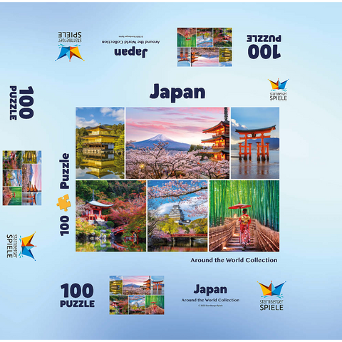 Sights in Japan - Mount Fuji 100 Jigsaw Puzzle box 3D Modell