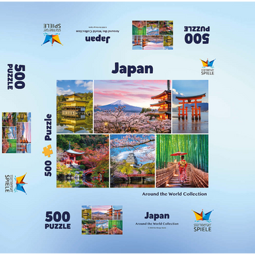 Sights in Japan - Mount Fuji 500 Jigsaw Puzzle box 3D Modell