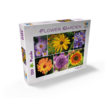 Colorful flowers collage No. 4 in spring and summer 100 Jigsaw Puzzle box view1