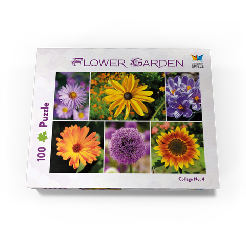 Colorful flowers collage No. 4 in spring and summer 100 Jigsaw Puzzle box view1