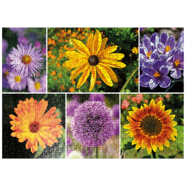 puzzleplate Colorful flowers collage No. 4 in spring and summer 500 Jigsaw Puzzle