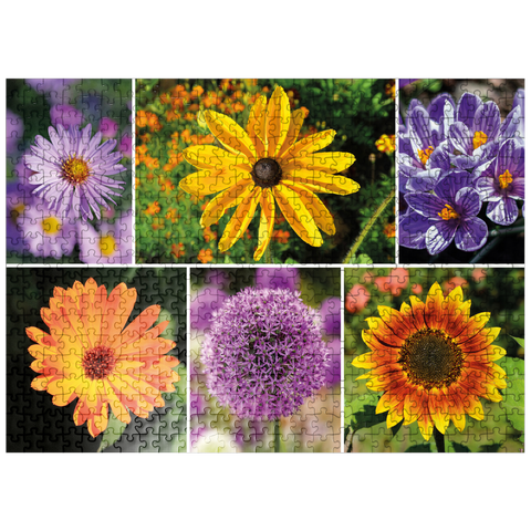 puzzleplate Colorful flowers collage No. 4 in spring and summer 500 Jigsaw Puzzle