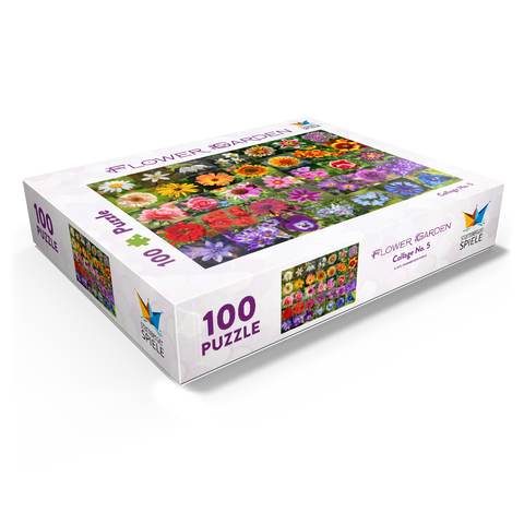 Colorful flowers collage No. 5 in spring and summer 100 Jigsaw Puzzle box view1