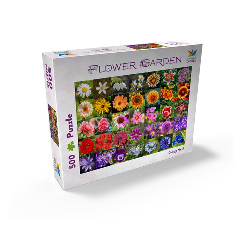 Colorful flowers collage No. 5 in spring and summer 500 Jigsaw Puzzle box view1