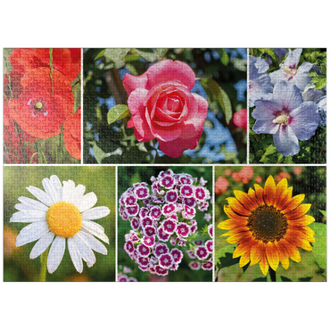 puzzleplate Colorful flowers collage No. 6 in spring and summer 1000 Jigsaw Puzzle